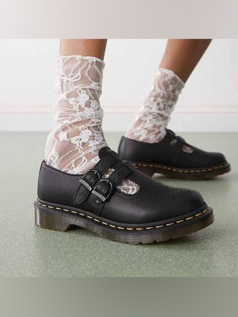 Dr. Martens Black Double Buckle Mary Jane Flats